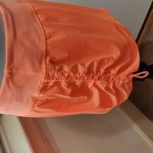 Zella Coral Sorbet Orange XL Mini Skort Skirt Nordstrom Gym Sportswear Slim Fit